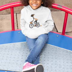 happy black girl embroidery design hoodie