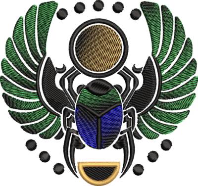 EGYPTIAN SCARAB EMBROIDERY DESIGN