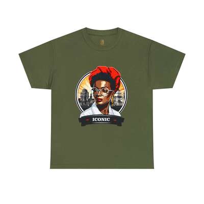 T-shirt Afro Vintage 140 Unisex Heavy Cotton Tee - Image 9