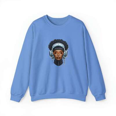 Afro Future 16-Unisex Heavy Blend™ Crewneck Sweatshirt