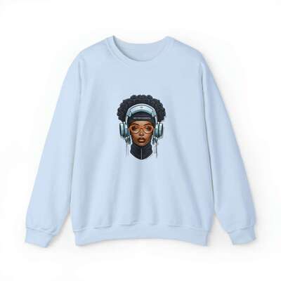 Afro Future 16-Unisex Heavy Blend™ Crewneck Sweatshirt - Image 3