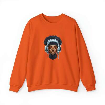 Afro Future 16-Unisex Heavy Blend™ Crewneck Sweatshirt - Image 7