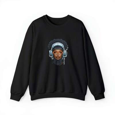 Afro Future 16-Unisex Heavy Blend™ Crewneck Sweatshirt - Image 4