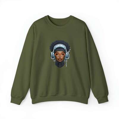 Afro Future 16-Unisex Heavy Blend™ Crewneck Sweatshirt - Image 8