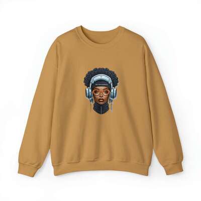 Afro Future 16-Unisex Heavy Blend™ Crewneck Sweatshirt - Image 6