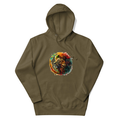 Rasta Lion Halo-Unisex Hoodie - Image 3