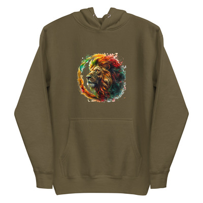 Rasta Lion Halo-Unisex Hoodie - Image 4