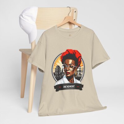 T-shirt Afro Vintage 140 Unisex Heavy Cotton Tee - Image 9