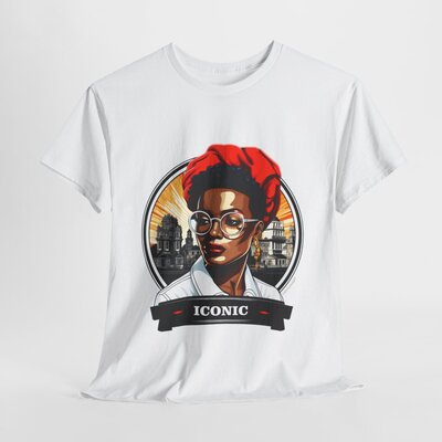 T-shirt Afro Vintage 140 Unisex Heavy Cotton Tee - Image 2