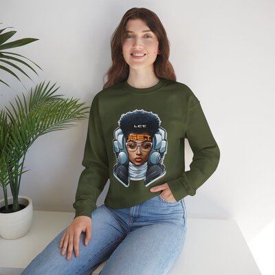 Afro Future 1-Unisex Heavy Blend™ Crewneck Sweatshirt - Image 55