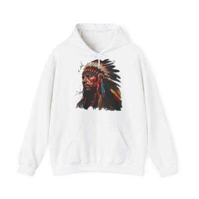 Native warrior 1-Unisex Heavy Blend™ Hooded Sweatshirt - Image 2