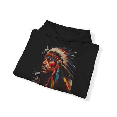 Native warrior 1-Unisex Heavy Blend™ Hooded Sweatshirt - Image 3