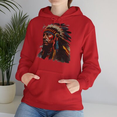 Native warrior 1-Unisex Heavy Blend™ Hooded Sweatshirt - Image 5