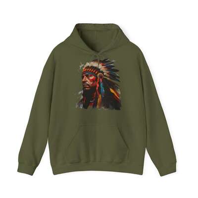 Native warrior 1-Unisex Heavy Blend™ Hooded Sweatshirt