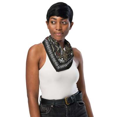 Afro Latin bandana BLACK WOMAN RED - Image 3