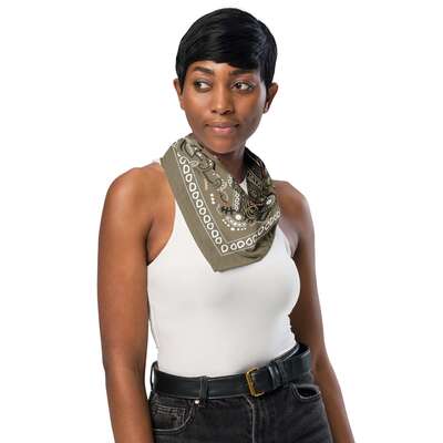 Afro Latin  bandana BLACK WOMAN BEIGE - Image 2