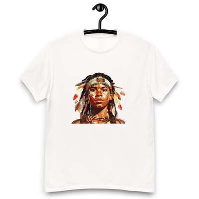 Men's classic tee Native warrior 1