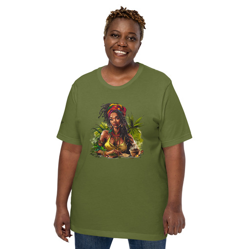 unisex staple t shirt olive front 6643e56f93e7b Designs with a unique blend of culture and style. Rasta vibes, Afro futuristic, heritage and Roots & Culture.