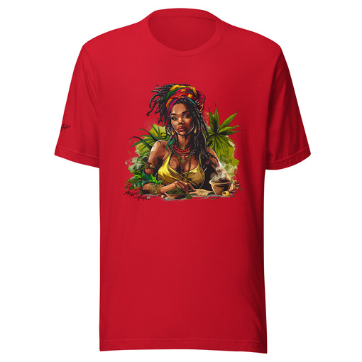 unisex staple t shirt red front 6643e56f8c4ff Designs with a unique blend of culture and style. Rasta vibes, Afro futuristic, heritage and Roots & Culture.