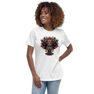 Afro Latin Queen 1-Women's Relaxed T-Shirt - Image 2