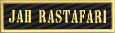 JAH RASTAFARI GOLD PATCH ( Ready made patch for sew on)