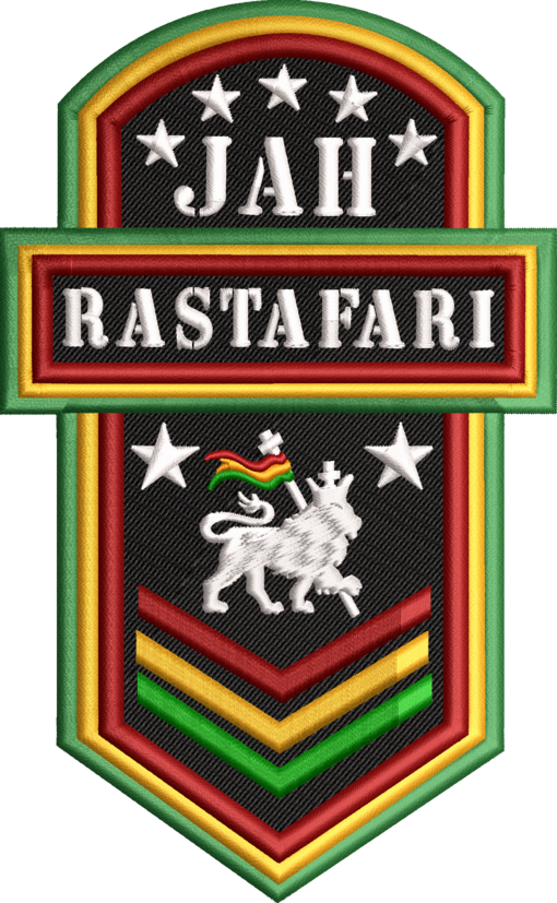 JAH RASTAFARI PATCH (READY MADE FOR SEW ON)