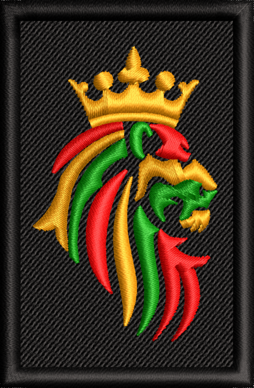 RASTA LION PATCH COLOR (READY MADE FOR SEW ON)